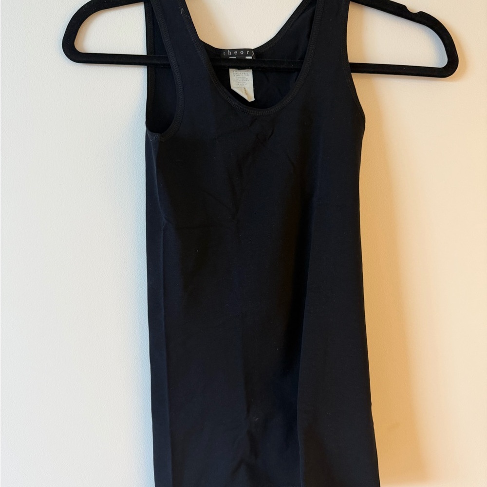 Theory Black Scoop Neck Tank